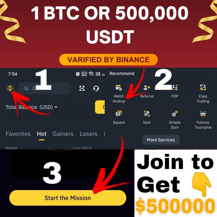 在币安上免费领取1BTC或500,000美元：分步指南-通过币安Web3钱包的500,000美元空投赚取1BTC